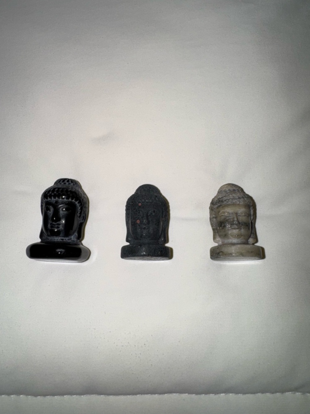 Obsidian Plum Blossom Jade Jasper Buddah Heads